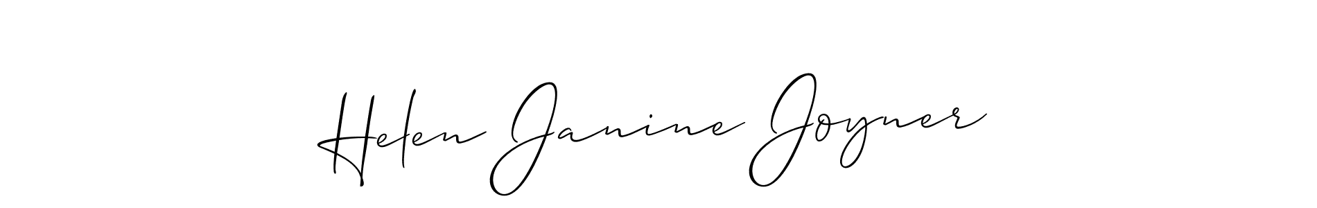 Design your own signature with our free online signature maker. With this signature software, you can create a handwritten (Allison_Script) signature for name Helen Janine Joyner. Helen Janine Joyner signature style 2 images and pictures png