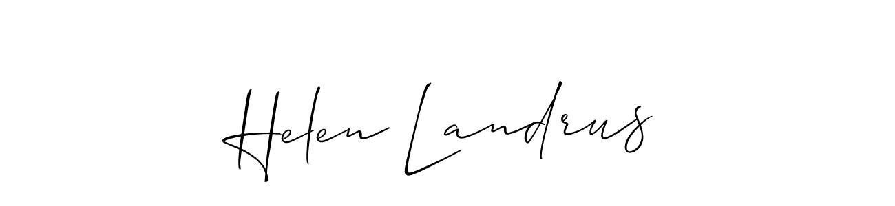 Best and Professional Signature Style for Helen Landrus. Allison_Script Best Signature Style Collection. Helen Landrus signature style 2 images and pictures png