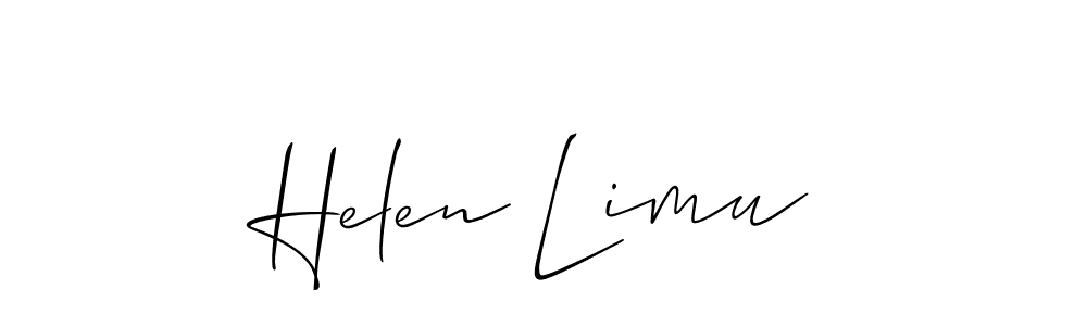 Also we have Helen Limu name is the best signature style. Create professional handwritten signature collection using Allison_Script autograph style. Helen Limu signature style 2 images and pictures png