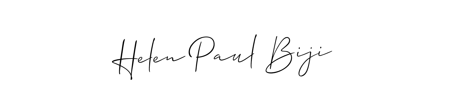 You should practise on your own different ways (Allison_Script) to write your name (Helen Paul Biji) in signature. don't let someone else do it for you. Helen Paul Biji signature style 2 images and pictures png