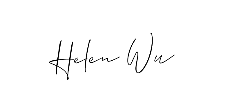 Allison_Script is a professional signature style that is perfect for those who want to add a touch of class to their signature. It is also a great choice for those who want to make their signature more unique. Get Helen Wu name to fancy signature for free. Helen Wu signature style 2 images and pictures png