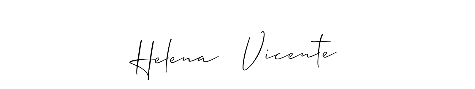 How to make Helena   Vicente signature? Allison_Script is a professional autograph style. Create handwritten signature for Helena   Vicente name. Helena   Vicente signature style 2 images and pictures png