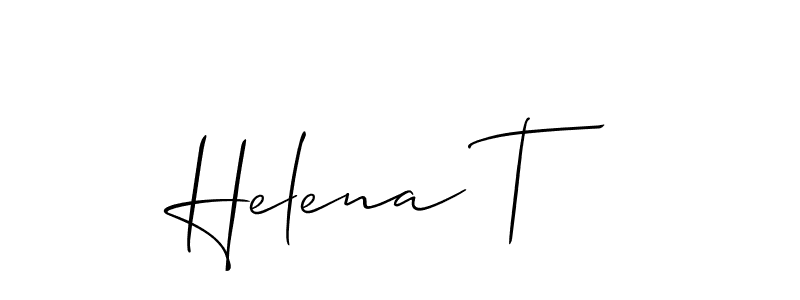 How to make Helena T signature? Allison_Script is a professional autograph style. Create handwritten signature for Helena T name. Helena T signature style 2 images and pictures png