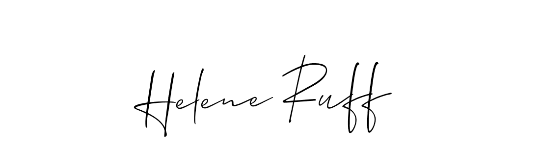 Use a signature maker to create a handwritten signature online. With this signature software, you can design (Allison_Script) your own signature for name Helene Ruff. Helene Ruff signature style 2 images and pictures png