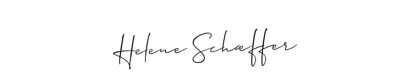 Allison_Script is a professional signature style that is perfect for those who want to add a touch of class to their signature. It is also a great choice for those who want to make their signature more unique. Get Helene Schæffer name to fancy signature for free. Helene Schæffer signature style 2 images and pictures png