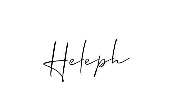 Make a short Heleph signature style. Manage your documents anywhere anytime using Allison_Script. Create and add eSignatures, submit forms, share and send files easily. Heleph signature style 2 images and pictures png