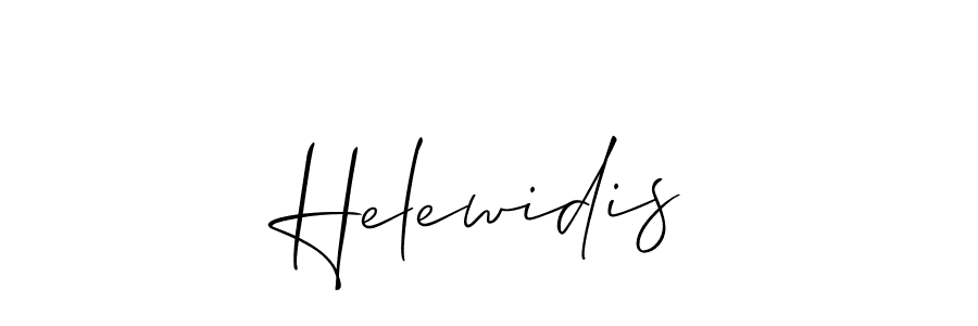 Design your own signature with our free online signature maker. With this signature software, you can create a handwritten (Allison_Script) signature for name Helewidis. Helewidis signature style 2 images and pictures png