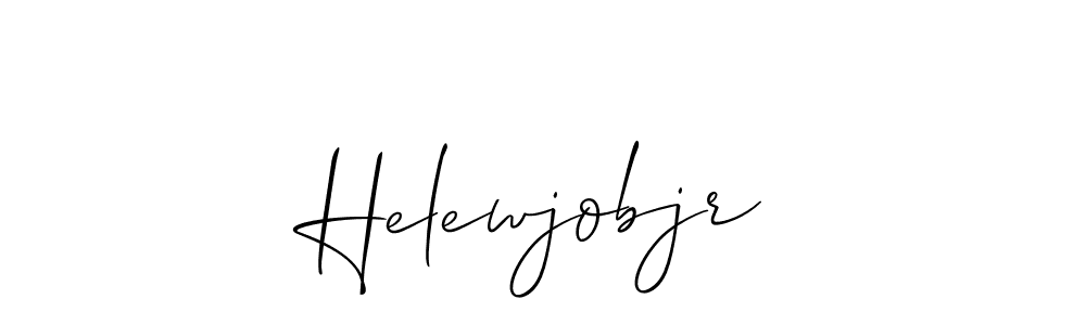 Use a signature maker to create a handwritten signature online. With this signature software, you can design (Allison_Script) your own signature for name Helewjobjr. Helewjobjr signature style 2 images and pictures png