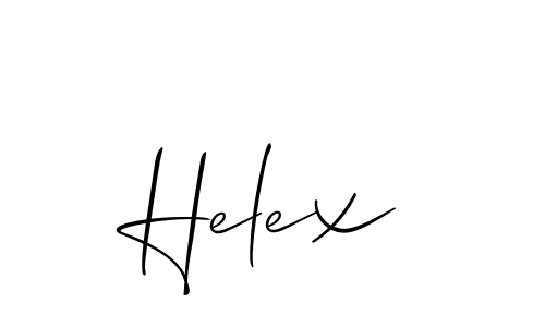 Helex stylish signature style. Best Handwritten Sign (Allison_Script) for my name. Handwritten Signature Collection Ideas for my name Helex. Helex signature style 2 images and pictures png