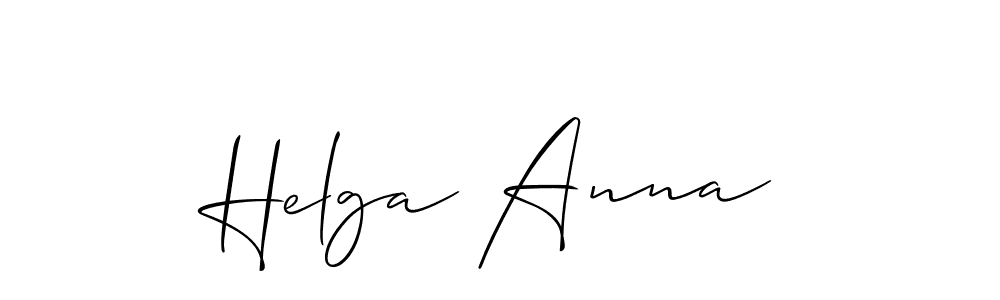 Make a beautiful signature design for name Helga Anna. Use this online signature maker to create a handwritten signature for free. Helga Anna signature style 2 images and pictures png