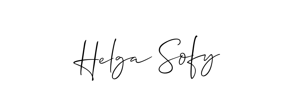 You should practise on your own different ways (Allison_Script) to write your name (Helga Sofy) in signature. don't let someone else do it for you. Helga Sofy signature style 2 images and pictures png