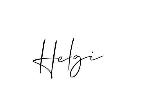 Design your own signature with our free online signature maker. With this signature software, you can create a handwritten (Allison_Script) signature for name Helgi. Helgi signature style 2 images and pictures png