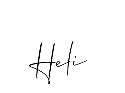 How to make Heli signature? Allison_Script is a professional autograph style. Create handwritten signature for Heli name. Heli signature style 2 images and pictures png