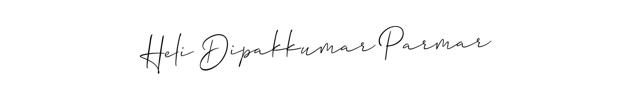 Create a beautiful signature design for name Heli Dipakkumar Parmar. With this signature (Allison_Script) fonts, you can make a handwritten signature for free. Heli Dipakkumar Parmar signature style 2 images and pictures png
