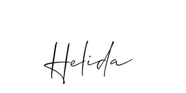 The best way (Allison_Script) to make a short signature is to pick only two or three words in your name. The name Helida include a total of six letters. For converting this name. Helida signature style 2 images and pictures png