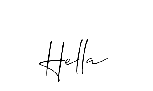 You should practise on your own different ways (Allison_Script) to write your name (Hella) in signature. don't let someone else do it for you. Hella signature style 2 images and pictures png