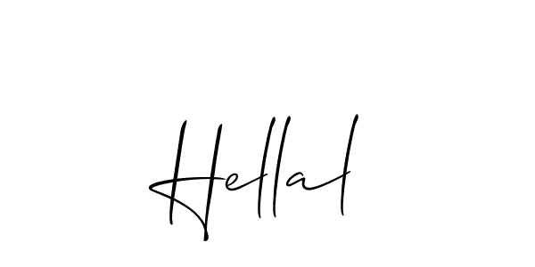 The best way (Allison_Script) to make a short signature is to pick only two or three words in your name. The name Hellal include a total of six letters. For converting this name. Hellal signature style 2 images and pictures png