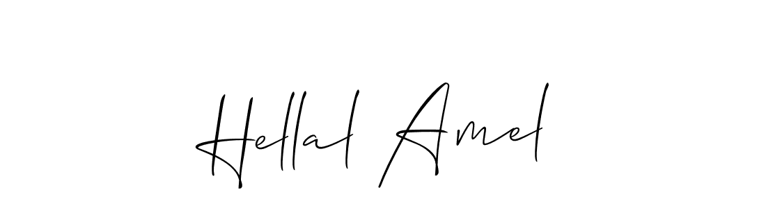 Create a beautiful signature design for name Hellal Amel. With this signature (Allison_Script) fonts, you can make a handwritten signature for free. Hellal Amel signature style 2 images and pictures png