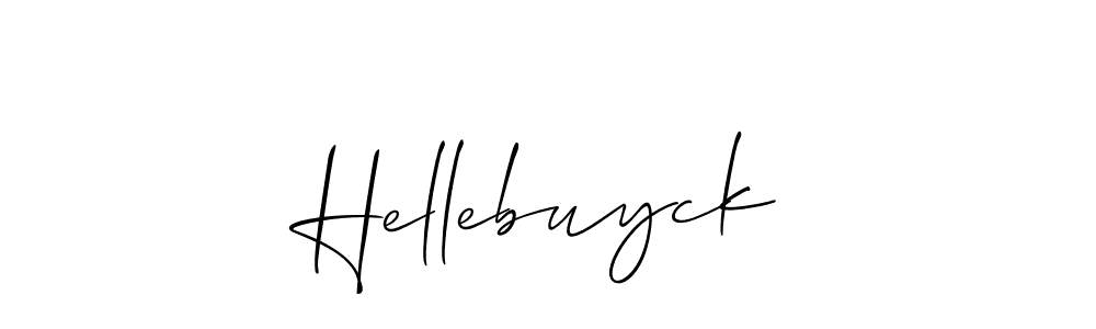 Hellebuyck stylish signature style. Best Handwritten Sign (Allison_Script) for my name. Handwritten Signature Collection Ideas for my name Hellebuyck. Hellebuyck signature style 2 images and pictures png