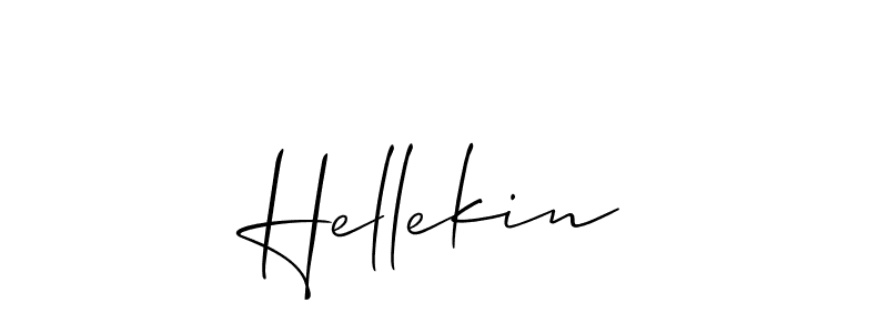 It looks lik you need a new signature style for name Hellekin. Design unique handwritten (Allison_Script) signature with our free signature maker in just a few clicks. Hellekin signature style 2 images and pictures png