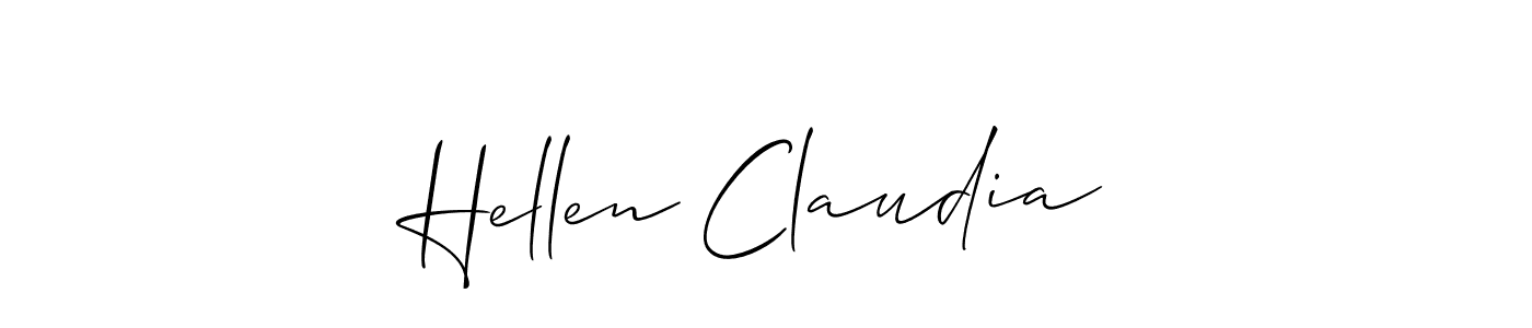How to make Hellen Claudia signature? Allison_Script is a professional autograph style. Create handwritten signature for Hellen Claudia name. Hellen Claudia signature style 2 images and pictures png