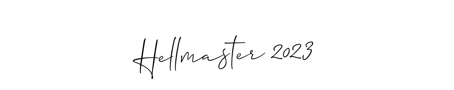 Use a signature maker to create a handwritten signature online. With this signature software, you can design (Allison_Script) your own signature for name Hellmaster 2023. Hellmaster 2023 signature style 2 images and pictures png