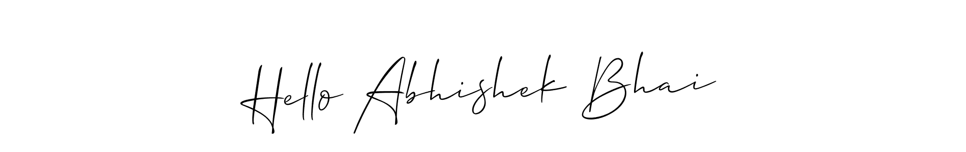 Also You can easily find your signature by using the search form. We will create Hello Abhishek Bhai name handwritten signature images for you free of cost using Allison_Script sign style. Hello Abhishek Bhai signature style 2 images and pictures png