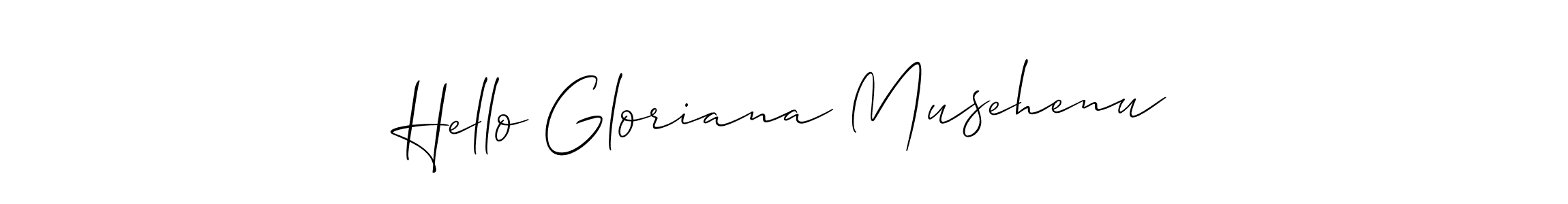 Design your own signature with our free online signature maker. With this signature software, you can create a handwritten (Allison_Script) signature for name Hello Gloriana Musehenu. Hello Gloriana Musehenu signature style 2 images and pictures png