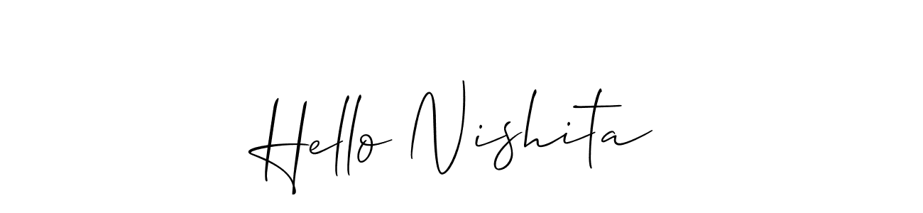 See photos of Hello Nishita official signature by Spectra . Check more albums & portfolios. Read reviews & check more about Allison_Script font. Hello Nishita signature style 2 images and pictures png