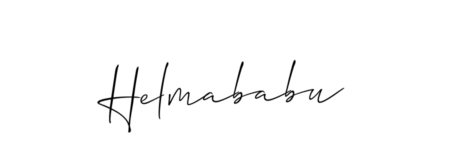 How to make Helmababu name signature. Use Allison_Script style for creating short signs online. This is the latest handwritten sign. Helmababu signature style 2 images and pictures png