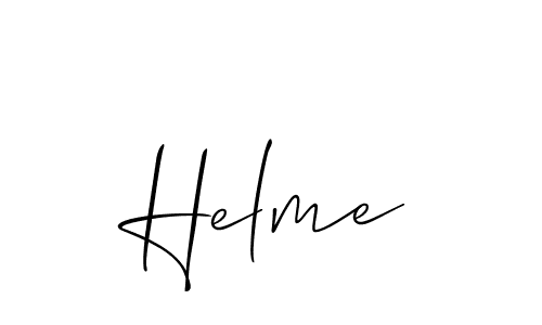 How to make Helme signature? Allison_Script is a professional autograph style. Create handwritten signature for Helme name. Helme signature style 2 images and pictures png
