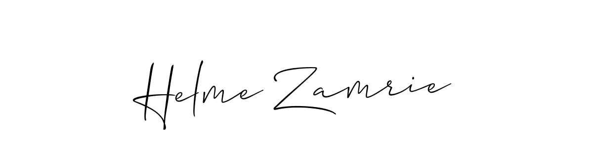 How to Draw Helme Zamrie signature style? Allison_Script is a latest design signature styles for name Helme Zamrie. Helme Zamrie signature style 2 images and pictures png