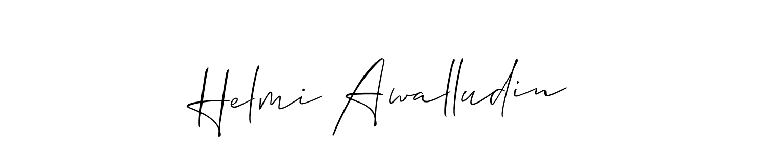 The best way (Allison_Script) to make a short signature is to pick only two or three words in your name. The name Helmi Awalludin include a total of six letters. For converting this name. Helmi Awalludin signature style 2 images and pictures png