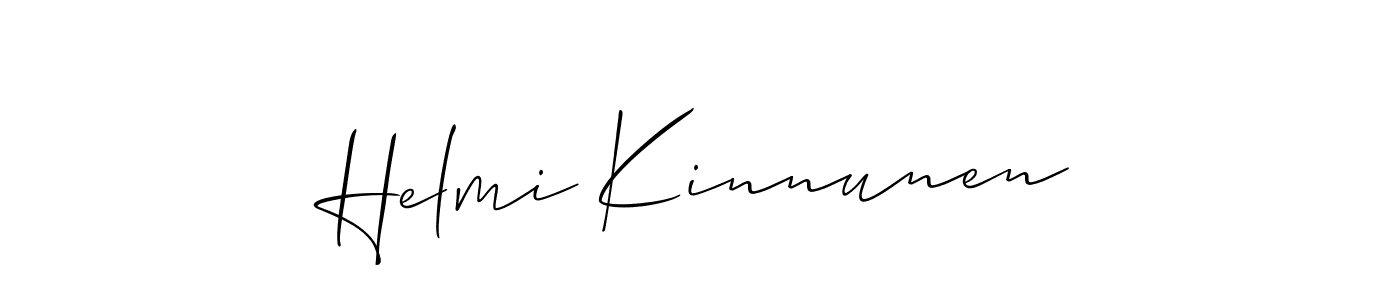 Also we have Helmi Kinnunen name is the best signature style. Create professional handwritten signature collection using Allison_Script autograph style. Helmi Kinnunen signature style 2 images and pictures png