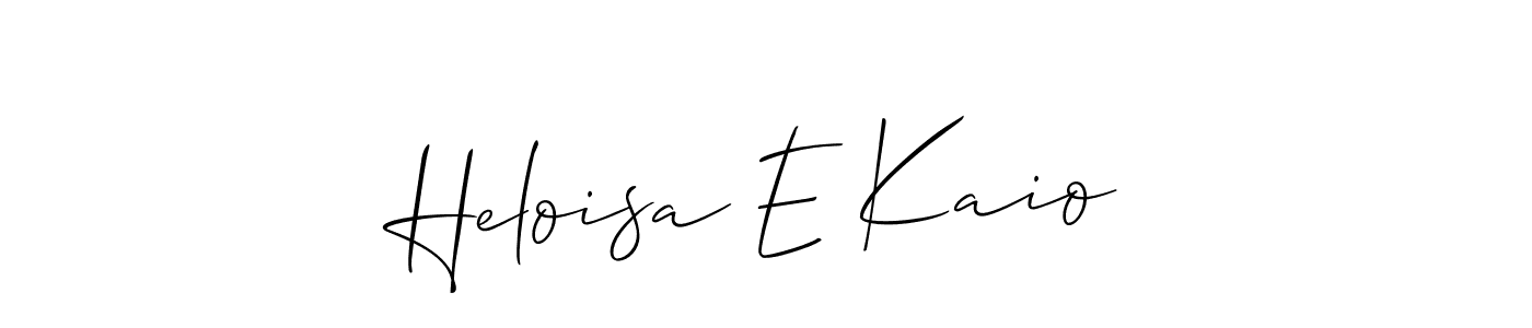 You should practise on your own different ways (Allison_Script) to write your name (Heloisa E Kaio) in signature. don't let someone else do it for you. Heloisa E Kaio signature style 2 images and pictures png