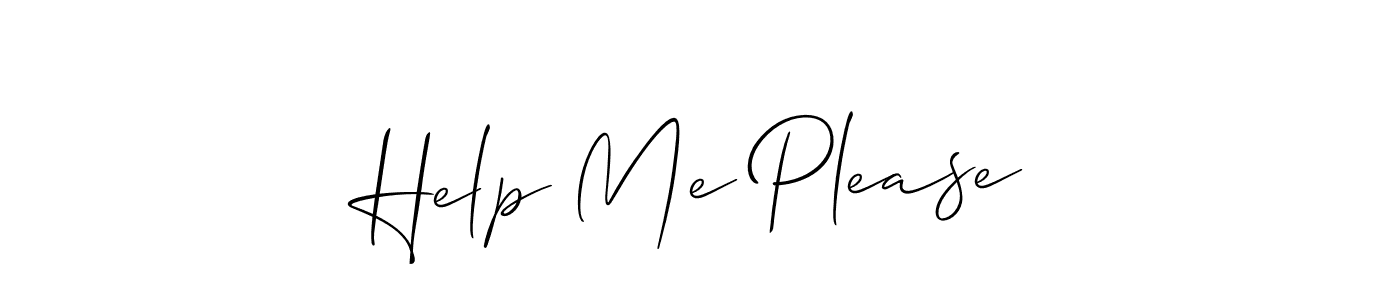 Design your own signature with our free online signature maker. With this signature software, you can create a handwritten (Allison_Script) signature for name Help Me Please. Help Me Please signature style 2 images and pictures png