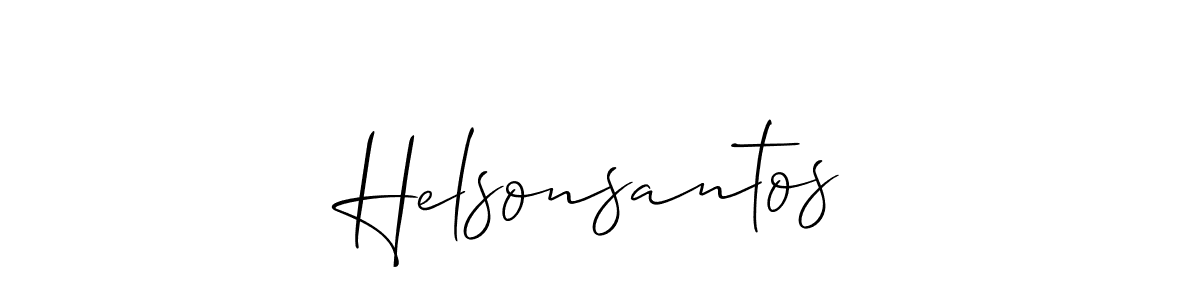 Design your own signature with our free online signature maker. With this signature software, you can create a handwritten (Allison_Script) signature for name Helsonsantos. Helsonsantos signature style 2 images and pictures png