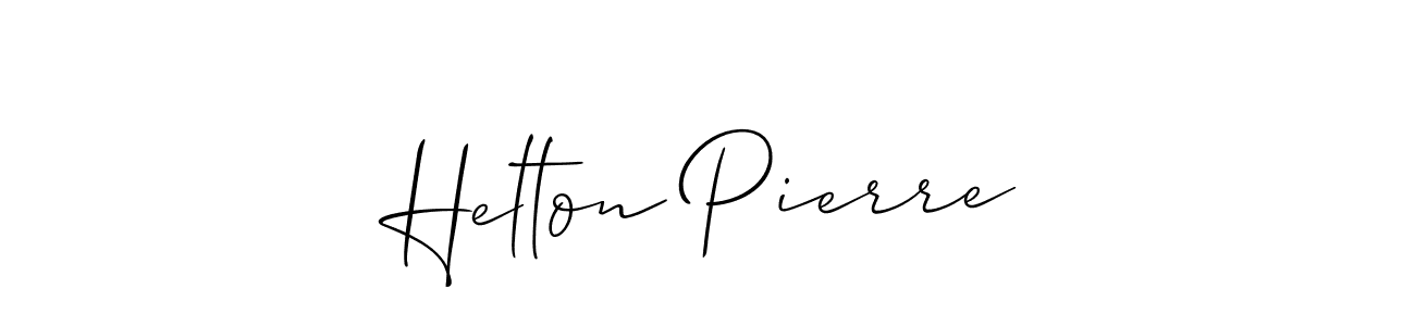 How to make Helton Pierre signature? Allison_Script is a professional autograph style. Create handwritten signature for Helton Pierre name. Helton Pierre signature style 2 images and pictures png