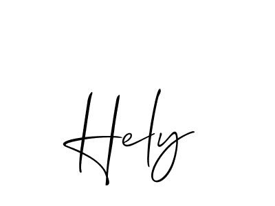 It looks lik you need a new signature style for name Hely. Design unique handwritten (Allison_Script) signature with our free signature maker in just a few clicks. Hely signature style 2 images and pictures png