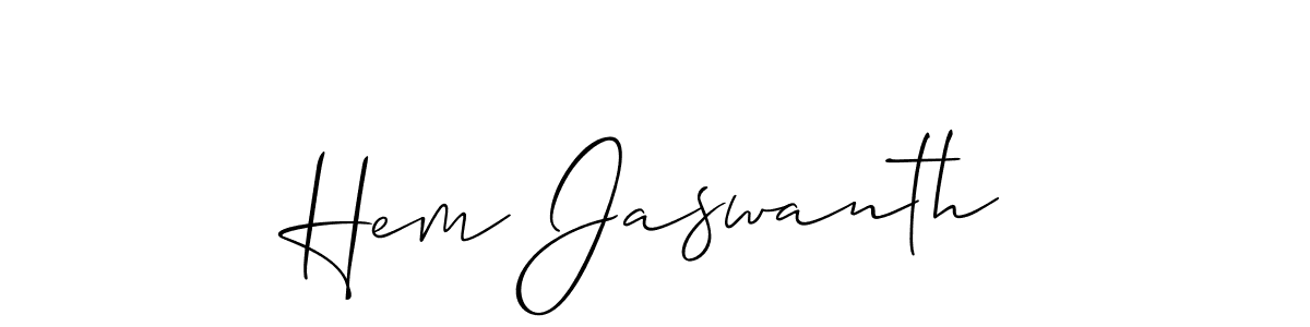 You should practise on your own different ways (Allison_Script) to write your name (Hem Jaswanth) in signature. don't let someone else do it for you. Hem Jaswanth signature style 2 images and pictures png