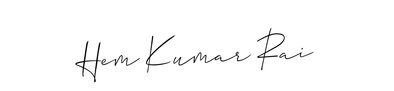 How to Draw Hem Kumar Rai signature style? Allison_Script is a latest design signature styles for name Hem Kumar Rai. Hem Kumar Rai signature style 2 images and pictures png