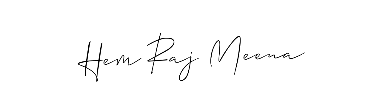 Design your own signature with our free online signature maker. With this signature software, you can create a handwritten (Allison_Script) signature for name Hem Raj Meena. Hem Raj Meena signature style 2 images and pictures png