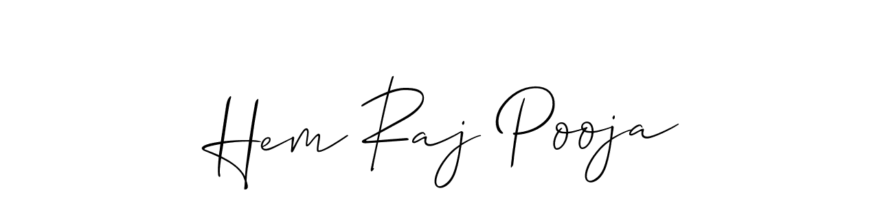 Make a short Hem Raj Pooja signature style. Manage your documents anywhere anytime using Allison_Script. Create and add eSignatures, submit forms, share and send files easily. Hem Raj Pooja signature style 2 images and pictures png