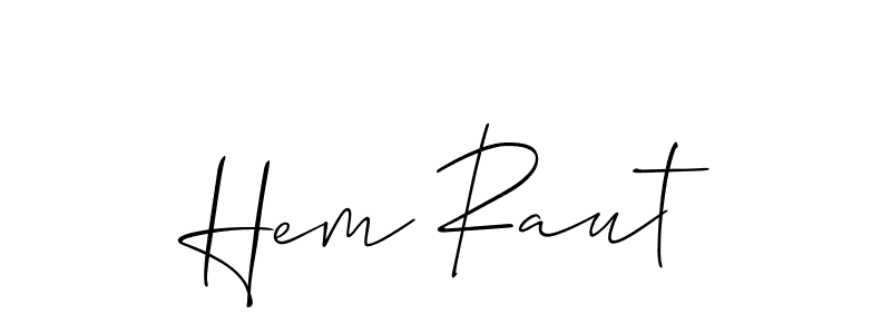 Best and Professional Signature Style for Hem Raut. Allison_Script Best Signature Style Collection. Hem Raut signature style 2 images and pictures png