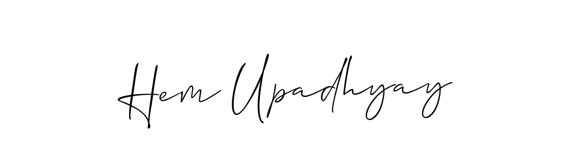 Make a beautiful signature design for name Hem Upadhyay. Use this online signature maker to create a handwritten signature for free. Hem Upadhyay signature style 2 images and pictures png