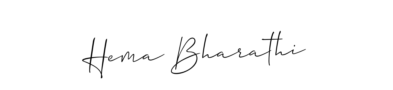 The best way (Allison_Script) to make a short signature is to pick only two or three words in your name. The name Hema Bharathi include a total of six letters. For converting this name. Hema Bharathi signature style 2 images and pictures png