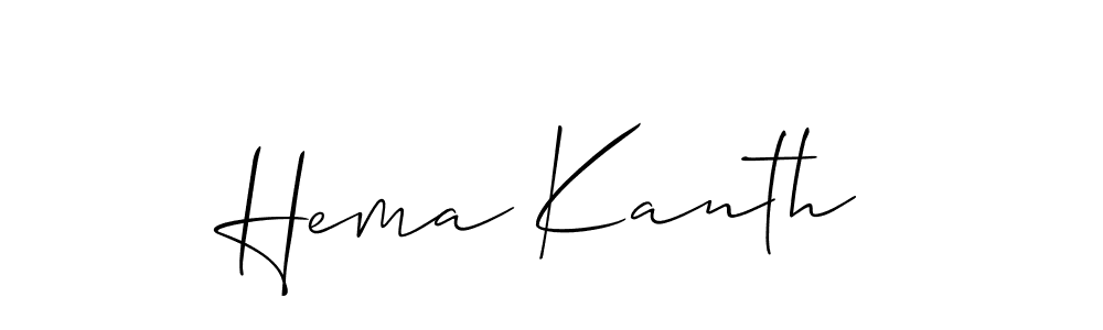 The best way (Allison_Script) to make a short signature is to pick only two or three words in your name. The name Hema Kanth include a total of six letters. For converting this name. Hema Kanth signature style 2 images and pictures png