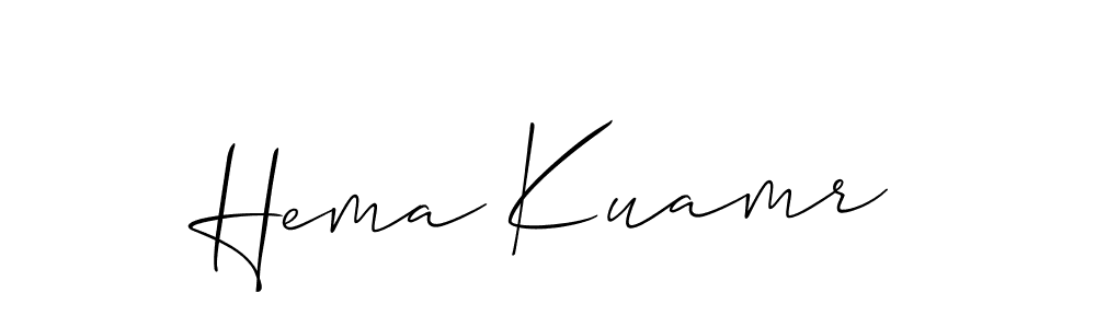 It looks lik you need a new signature style for name Hema Kuamr. Design unique handwritten (Allison_Script) signature with our free signature maker in just a few clicks. Hema Kuamr signature style 2 images and pictures png