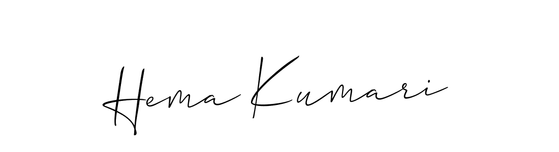 if you are searching for the best signature style for your name Hema Kumari. so please give up your signature search. here we have designed multiple signature styles  using Allison_Script. Hema Kumari signature style 2 images and pictures png