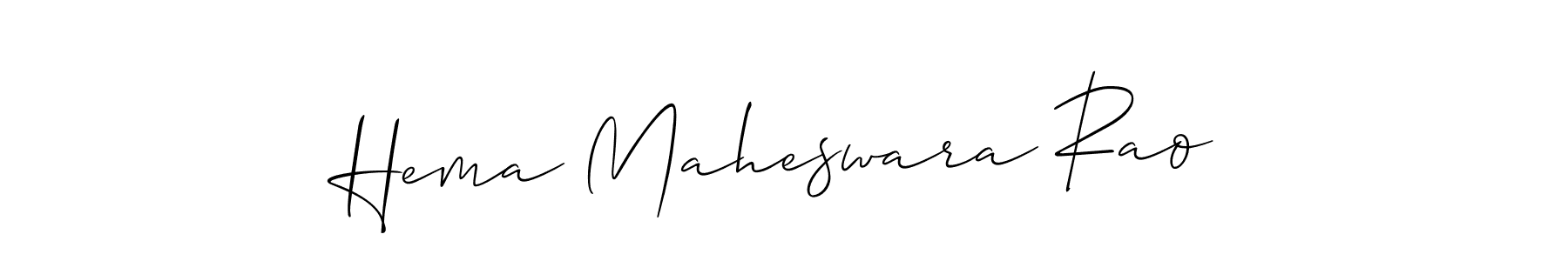 Allison_Script is a professional signature style that is perfect for those who want to add a touch of class to their signature. It is also a great choice for those who want to make their signature more unique. Get Hema Maheswara Rao name to fancy signature for free. Hema Maheswara Rao signature style 2 images and pictures png